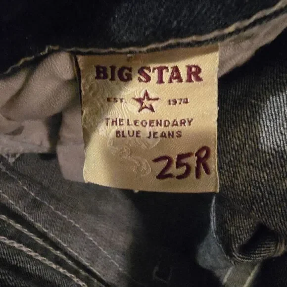 Big Star Dark Blue Boot Cut Jeans 25R x 31 - Picture 6 of 6